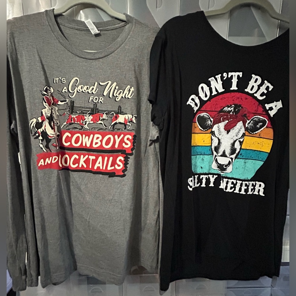 Graphic Tees - Gray and Black